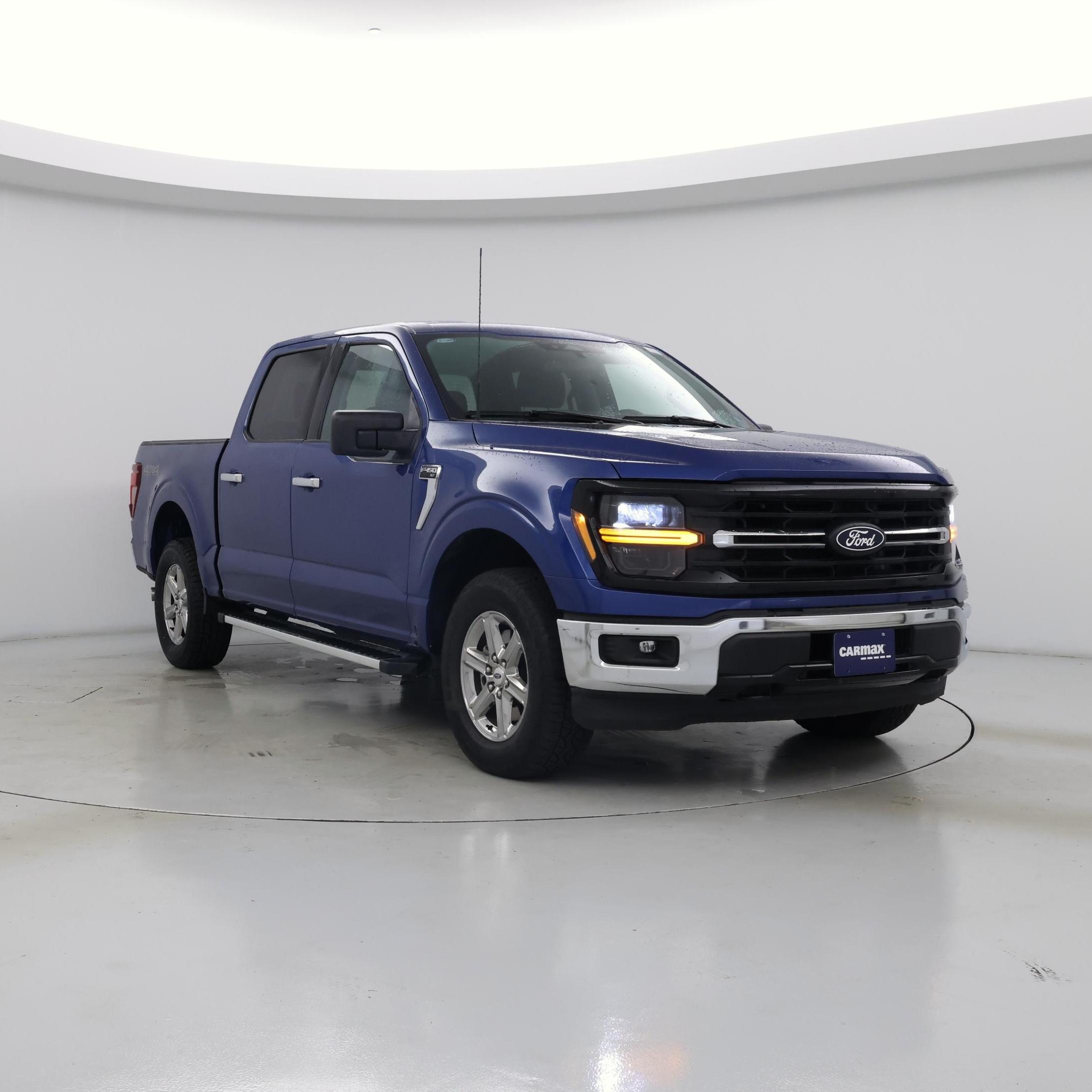 Blue 2025 Ford F-150 Pickup Truck Four-Wheel Drive Automatic