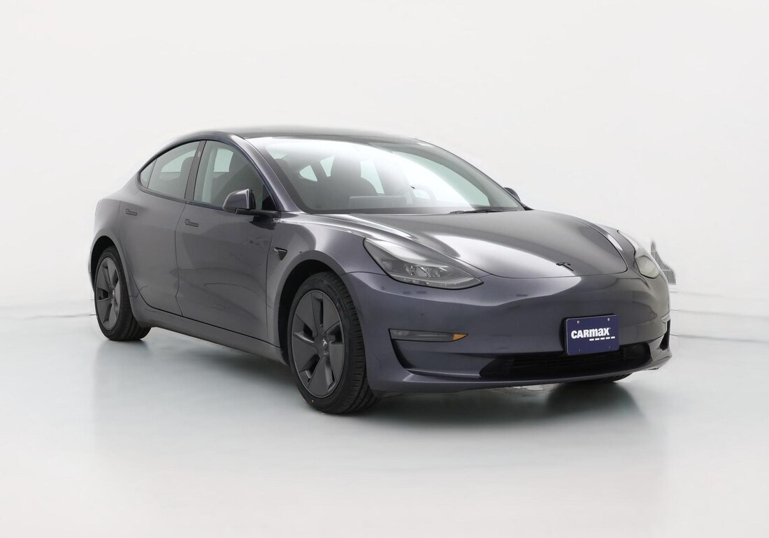 2023 Tesla Model 3 Long Range All-Wheel Drive in Blue — CarMax photo