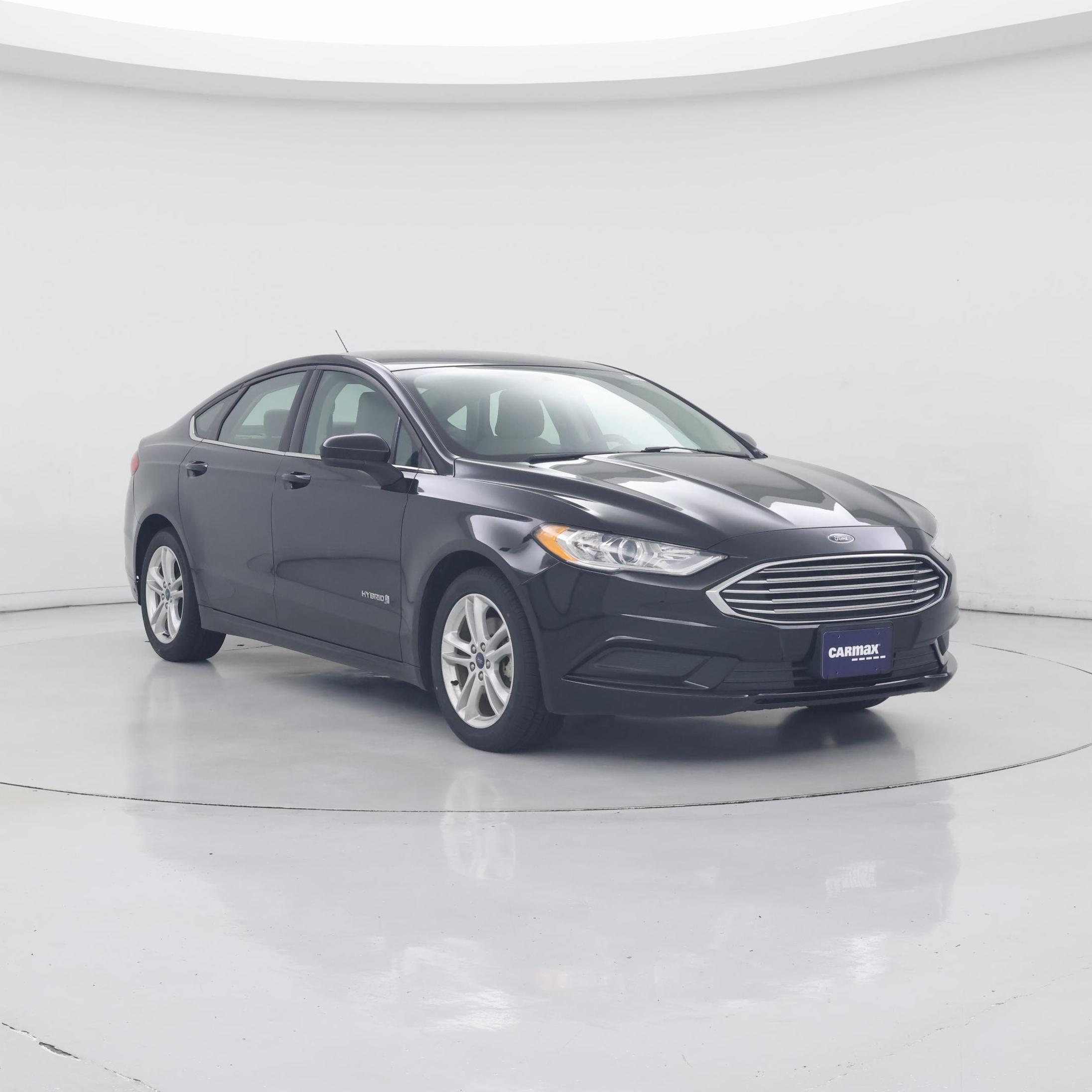 Black 2018 Ford Fusion Hybrid Sedan Front-Wheel Drive Automatic