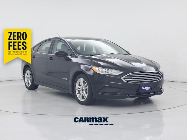 Black 2018 Ford Fusion Hybrid Sedan Front-Wheel Drive Automatic