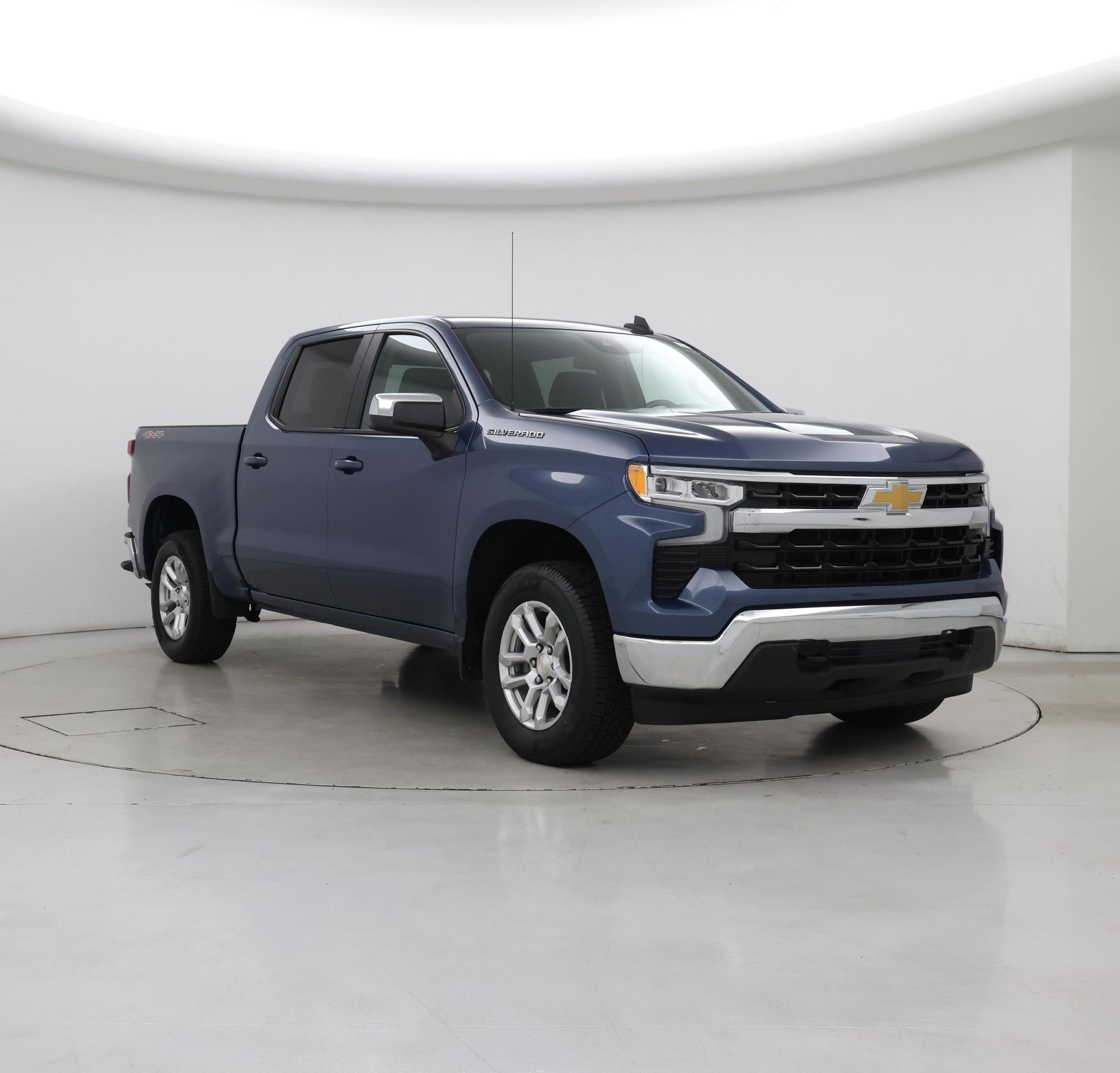 Blue 2024 Chevrolet Silverado 1500 Pickup Truck Four-Wheel Drive Automatic