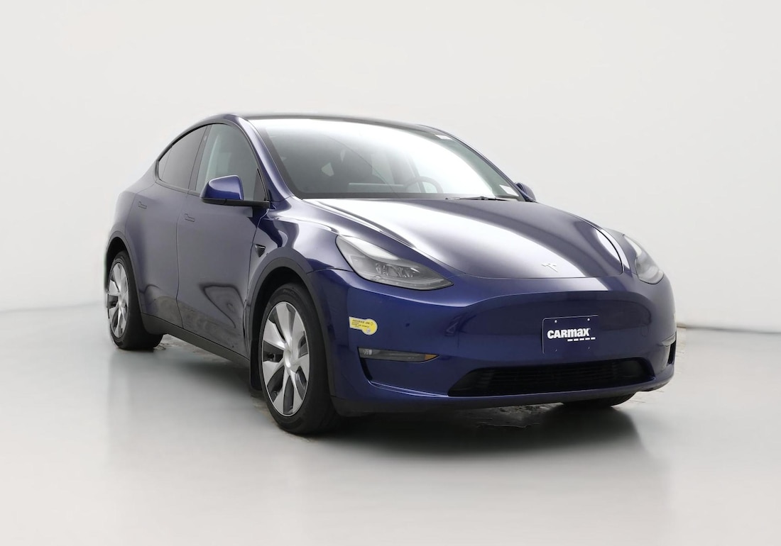 2022 Tesla Model Y Long Range All-Wheel Drive in Blue — CarMax photo