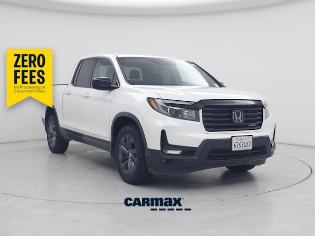 White 2023 Honda Ridgeline Pickup Truck All-Wheel Drive Automatic