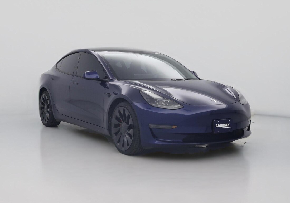 2023 Tesla Model 3 Performance in Blue — CarMax photo