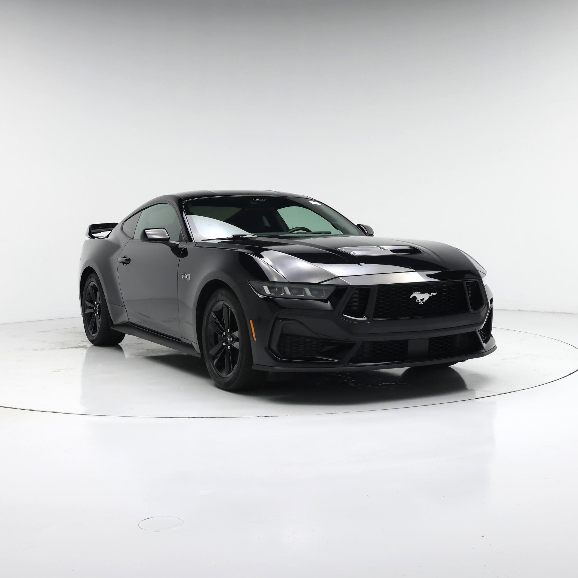 Black 2024 Ford Mustang Coupe Rear-Wheel Drive Manual