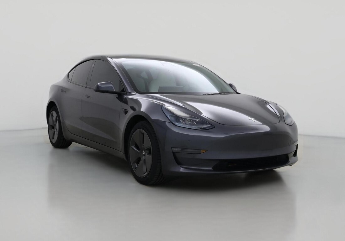 2023 Tesla Model 3 Long Range All-Wheel Drive in Gray — CarMax photo