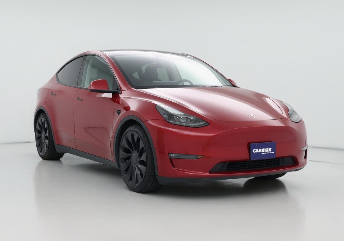 2022 Tesla Model Y Performance All-Wheel Drive in Red — CarMax photo