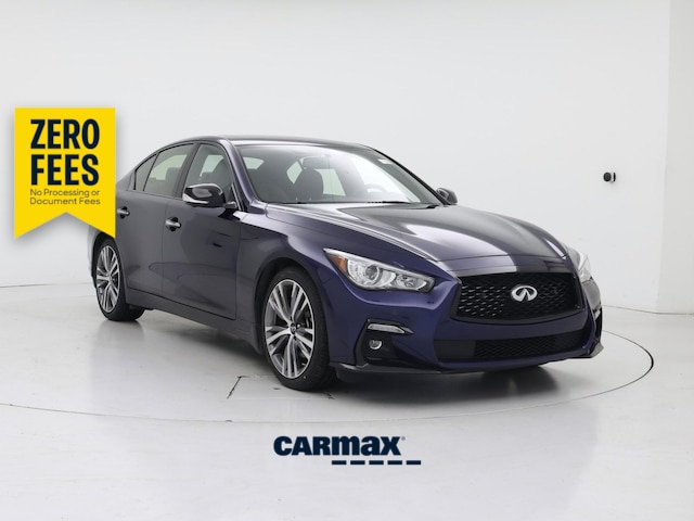 Blue 2023 INFINITI Q50 Sedan Rear-Wheel Drive Automatic