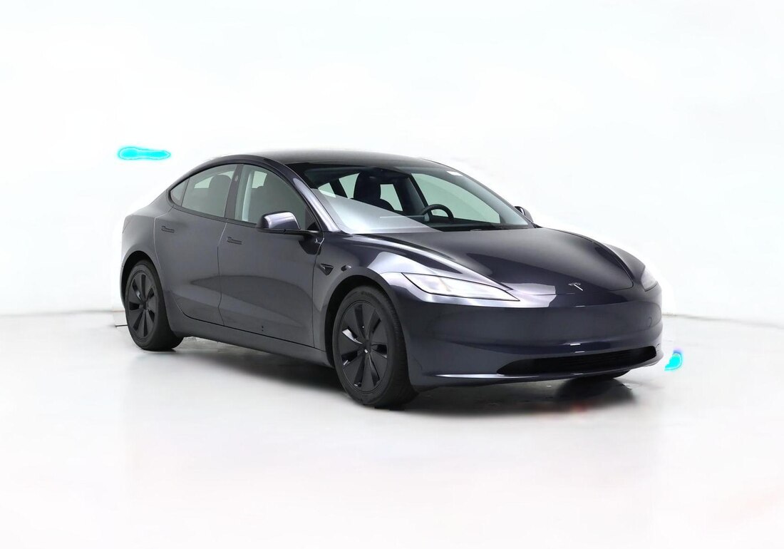 2024 Tesla Model 3 Long Range All-Wheel Drive in Gray — CarMax photo