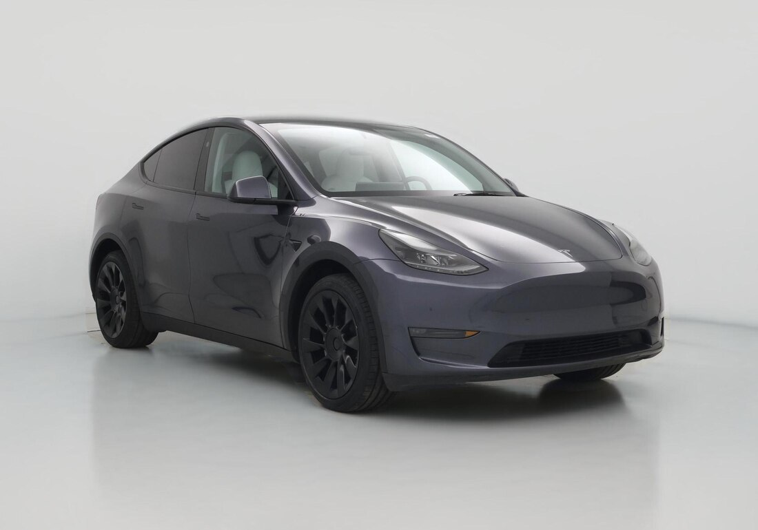 2023 Tesla Model Y Long Range All-Wheel Drive in Silver — CarMax photo