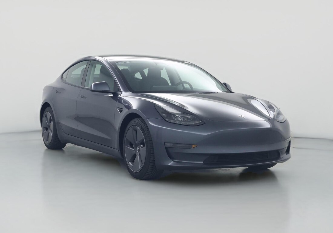 2022 Tesla Model 3 Long Range All-Wheel Drive in Gray — CarMax photo