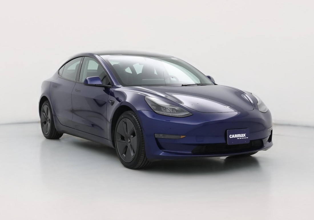 2022 Tesla Model 3 Rear-Wheel Drive in Blue — CarMax photo