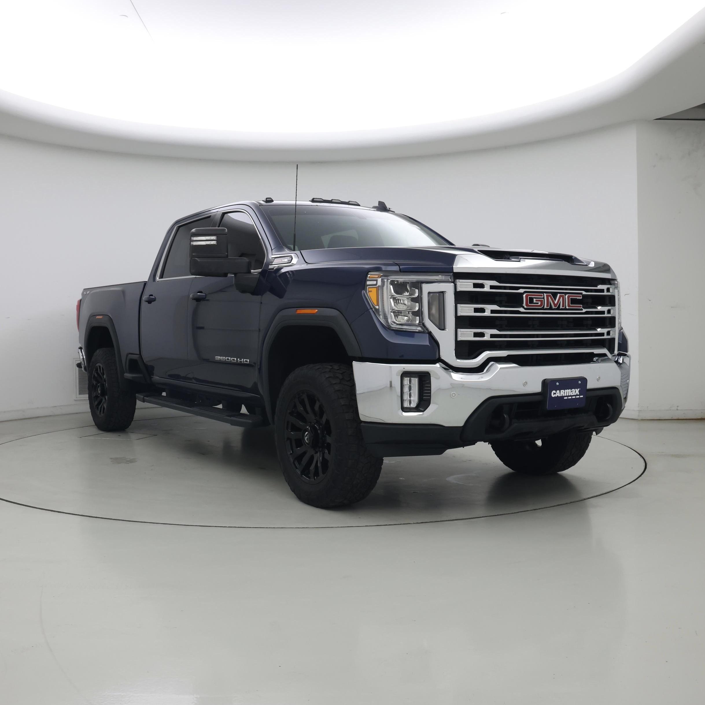 Blue 2021 GMC Sierra 2500HD Pickup Truck Four-Wheel Drive Automatic