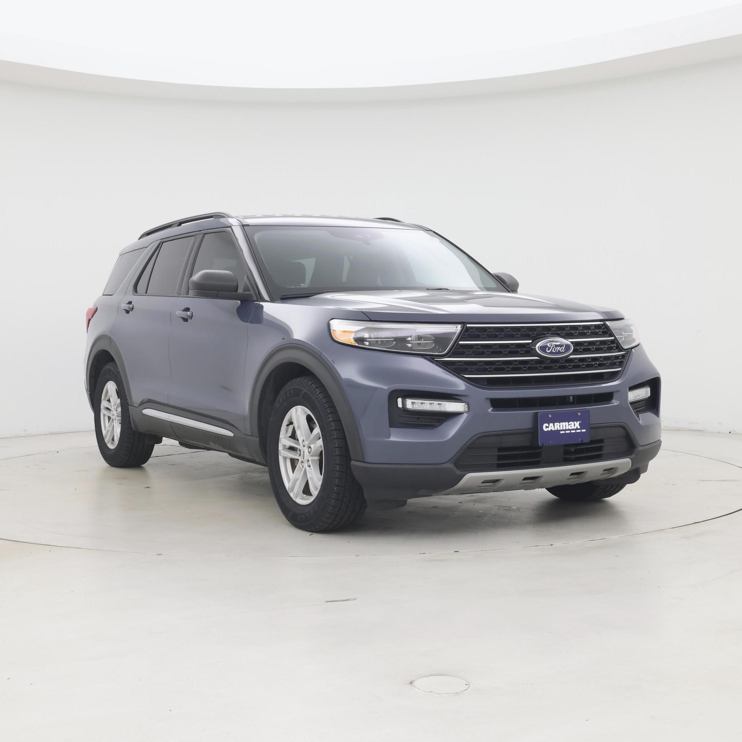 Blue 2021 Ford Explorer SUV / Crossover Rear-Wheel Drive Automatic