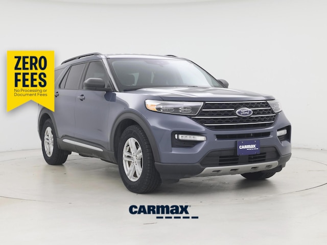 Blue 2021 Ford Explorer SUV / Crossover Rear-Wheel Drive Automatic