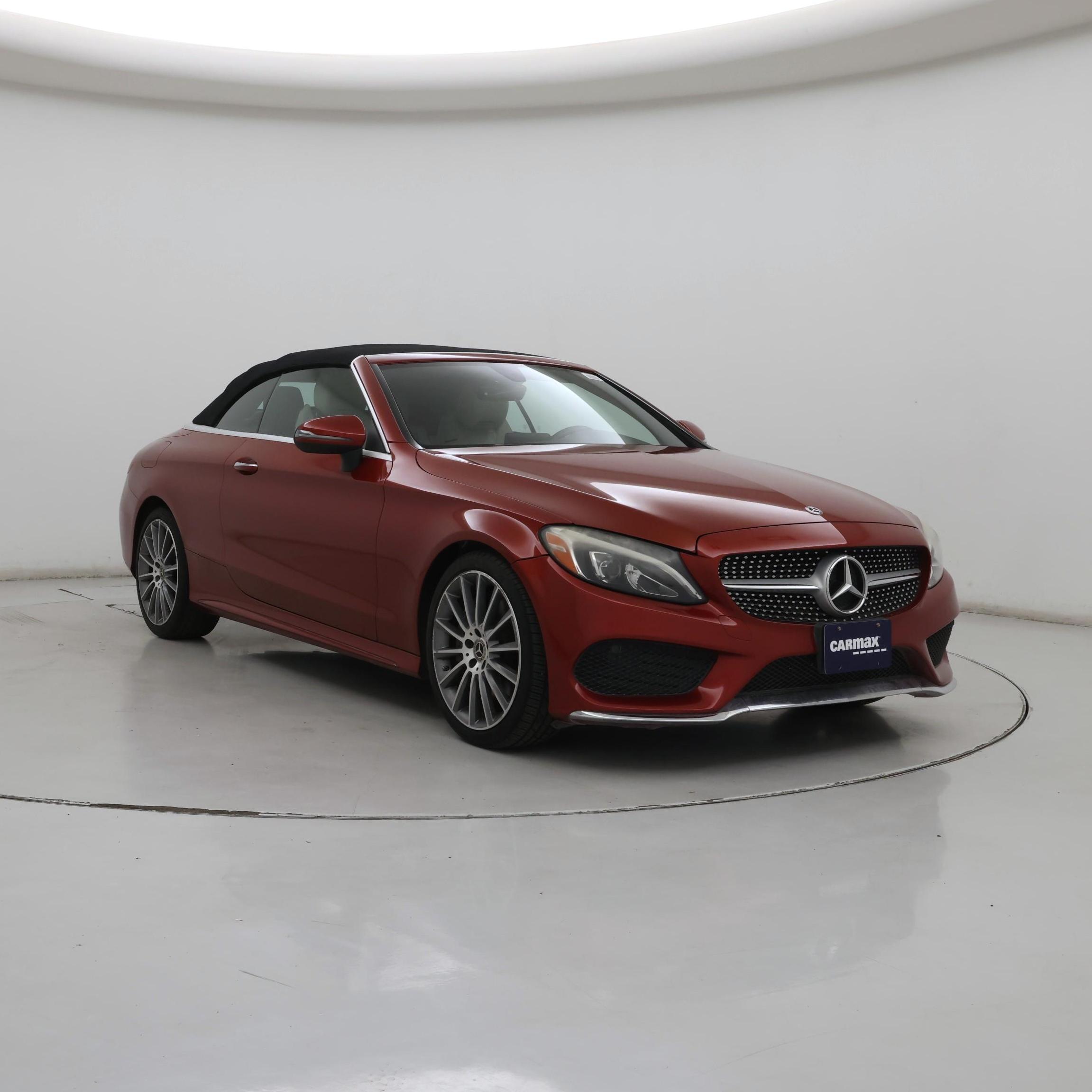 Red 2018 Mercedes-Benz C-Class Convertible Rear-Wheel Drive Automatic