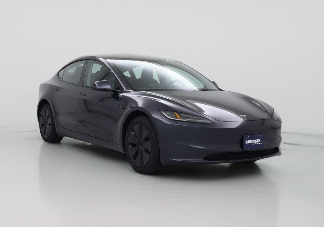 2025 Tesla Model 3 Long Range Rear-Wheel Drive in Silver — CarMax photo