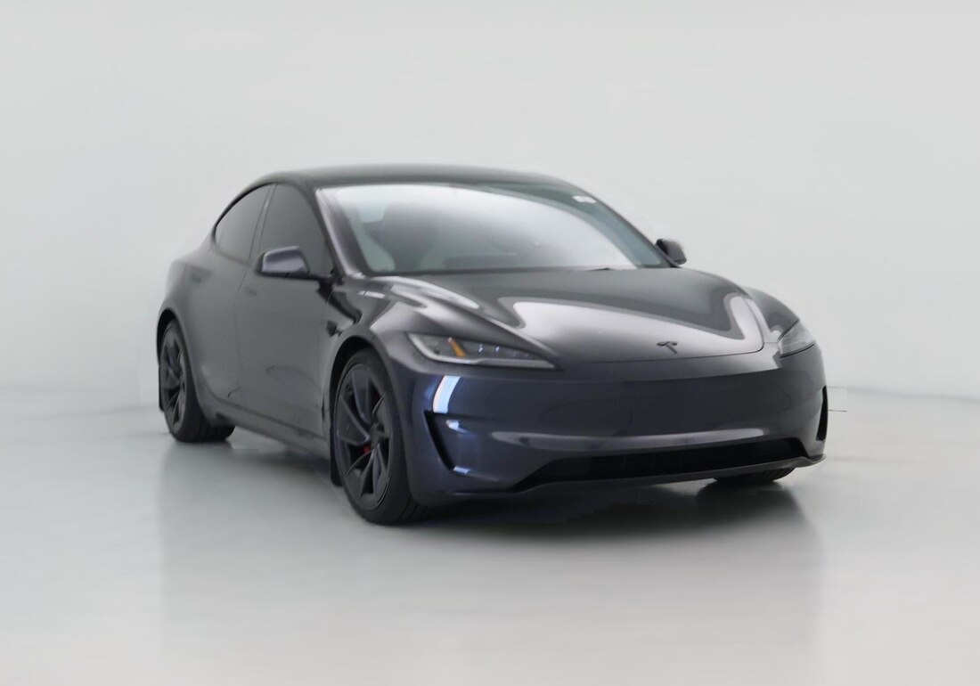 2025 Tesla Model 3 Performance All-Wheel Drive in Gray — CarMax photo