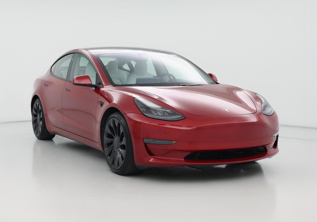 2021 Tesla Model 3 Performance in Red — CarMax photo