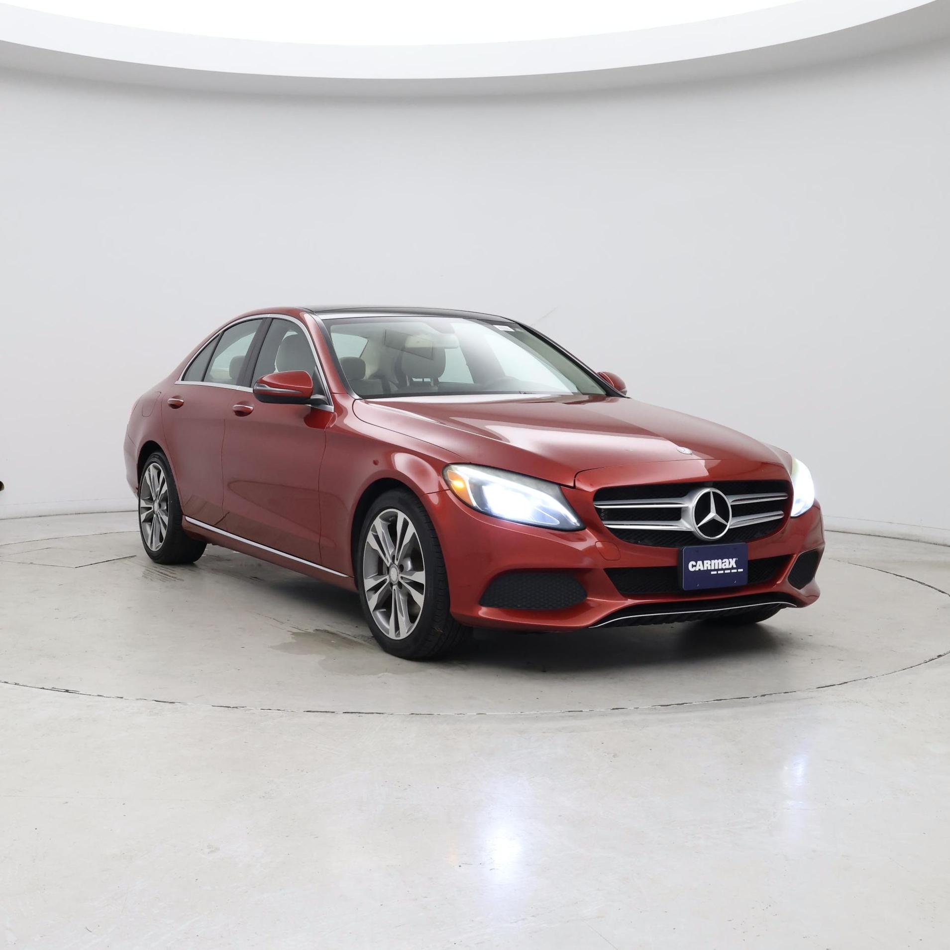 Red 2016 Mercedes-Benz C-Class Sedan  Automatic