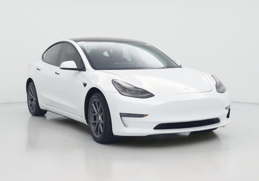2023 Tesla Model 3 Long Range All-Wheel Drive in White — CarMax photo
