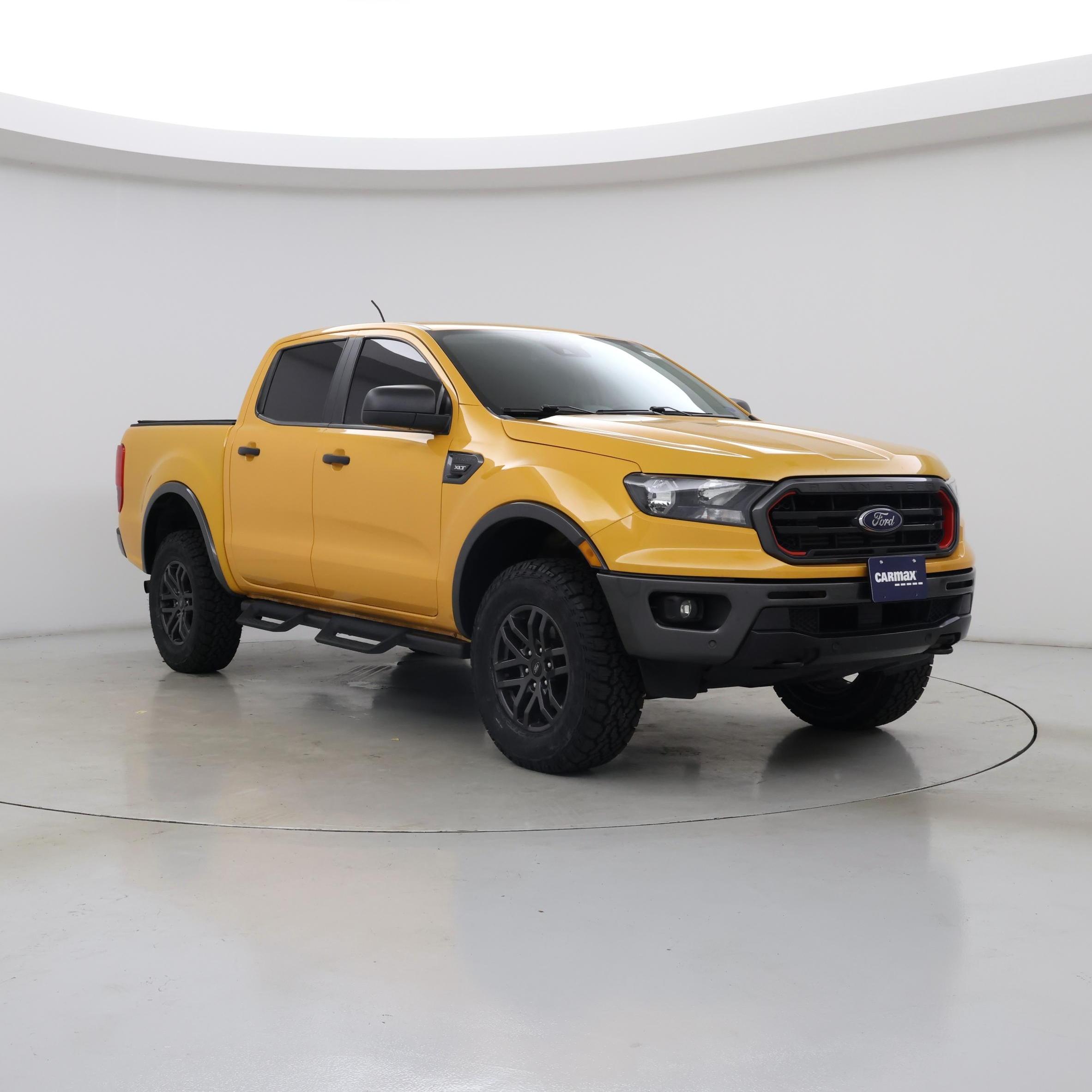 Yellow 2021 Ford Ranger Pickup Truck Four-Wheel Drive Automatic
