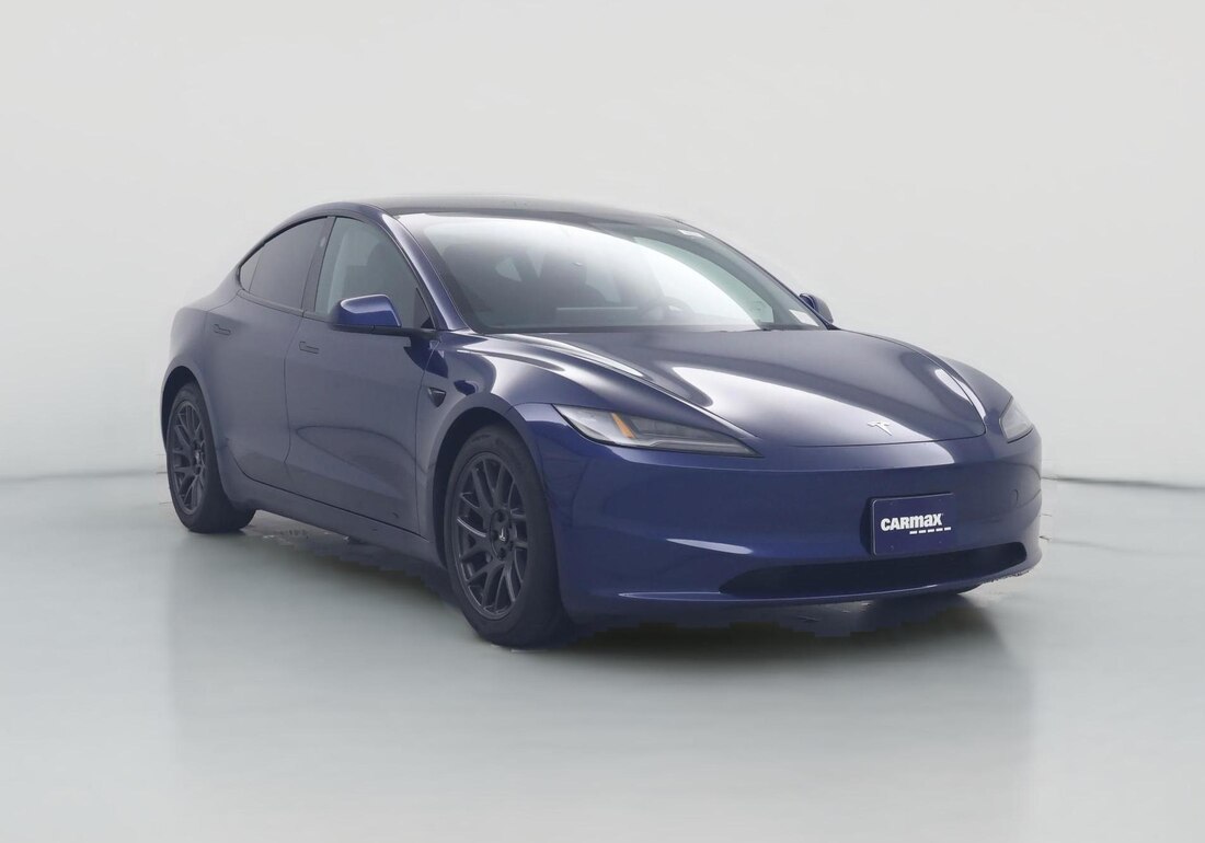 2024 Tesla Model 3 Long Range All-Wheel Drive in Blue — CarMax photo