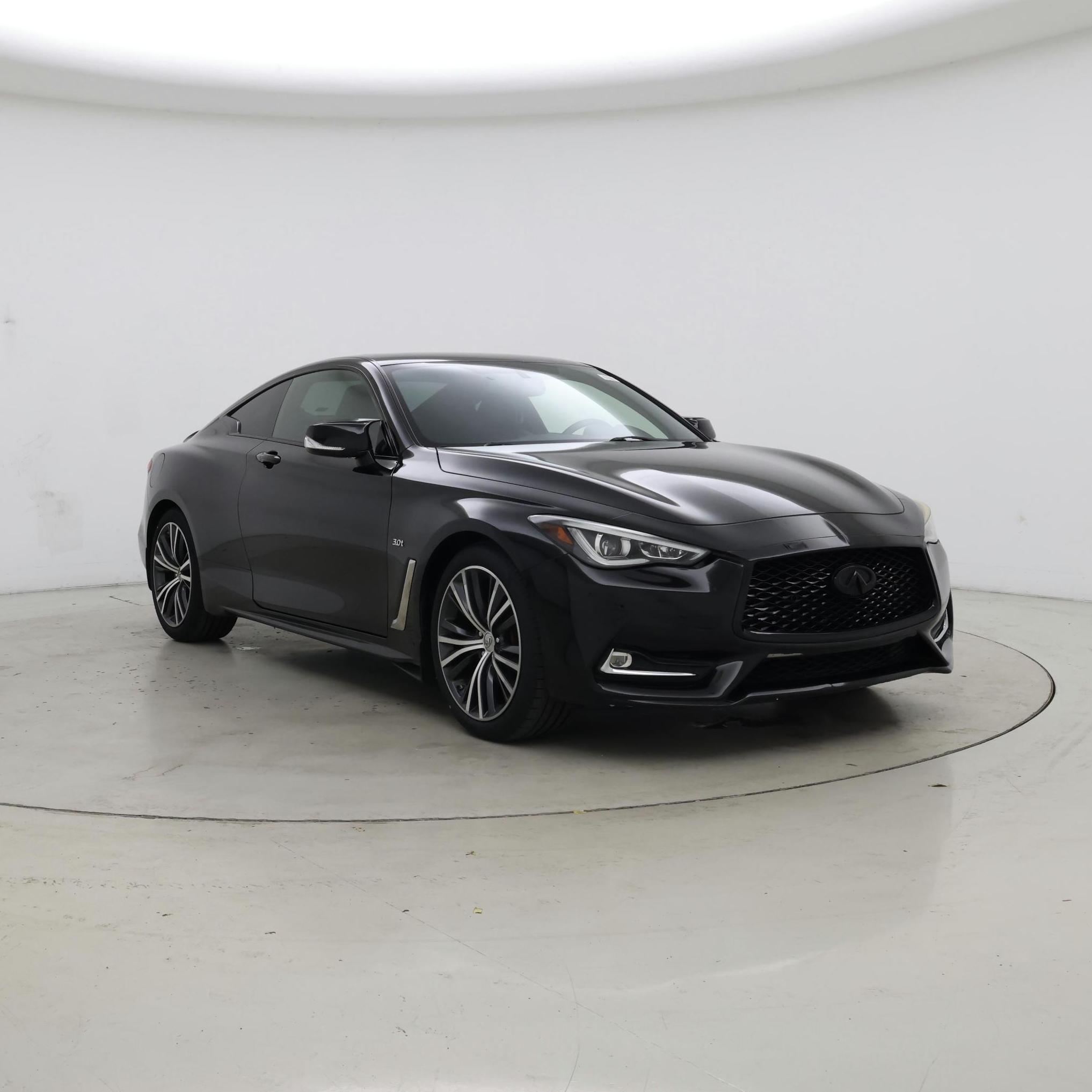 Black 2018 INFINITI Q60 3.0t Luxe Coupe AWD Coupe All-Wheel Drive Automatic