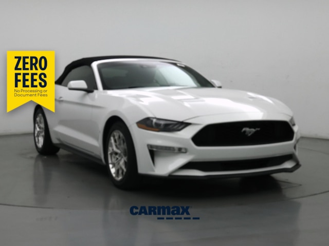 White 2021 Ford Mustang EcoBoost Premium Convertible RWD Convertible Rear-Wheel Drive Automatic