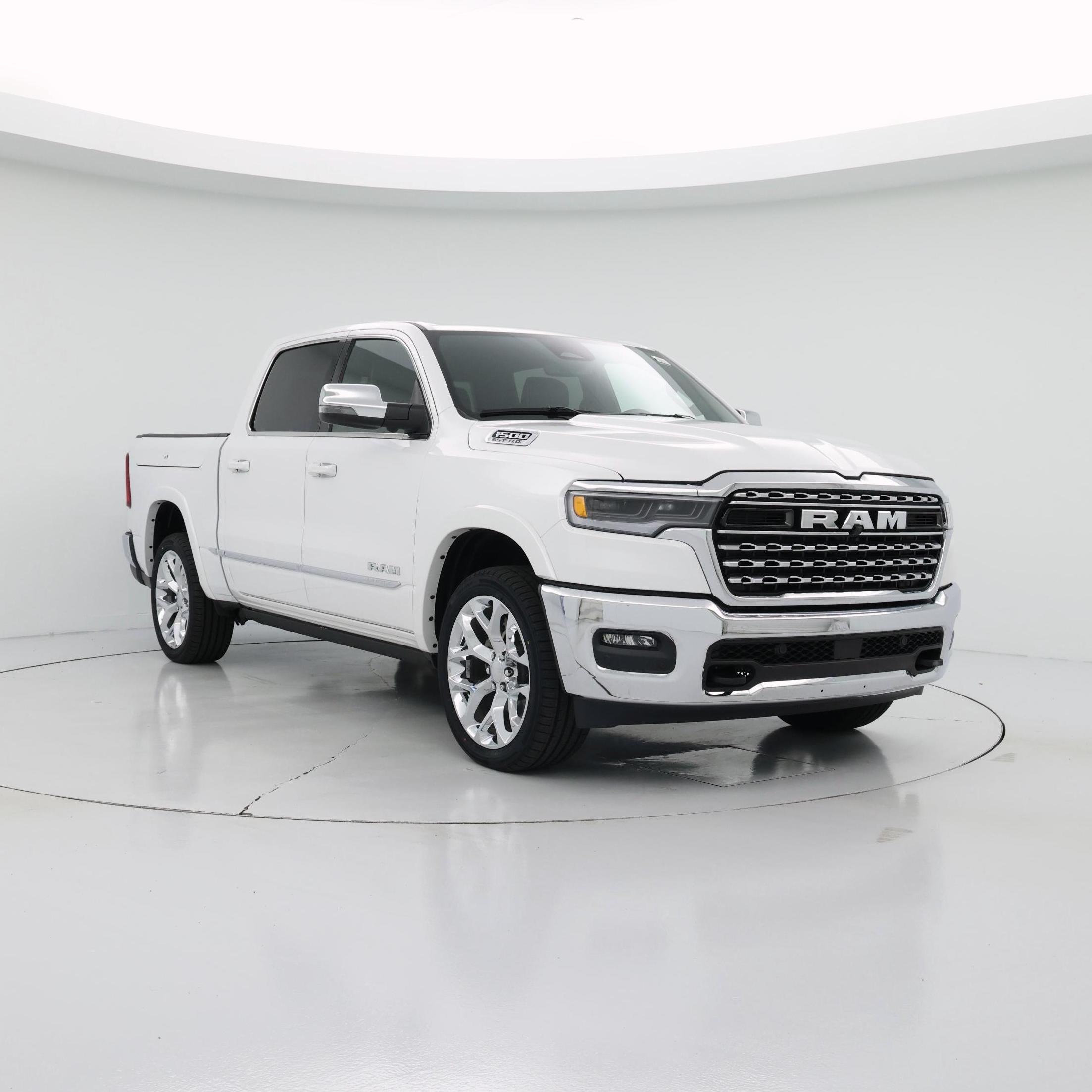 White 2025 RAM 1500 Pickup Truck Four-Wheel Drive Automatic