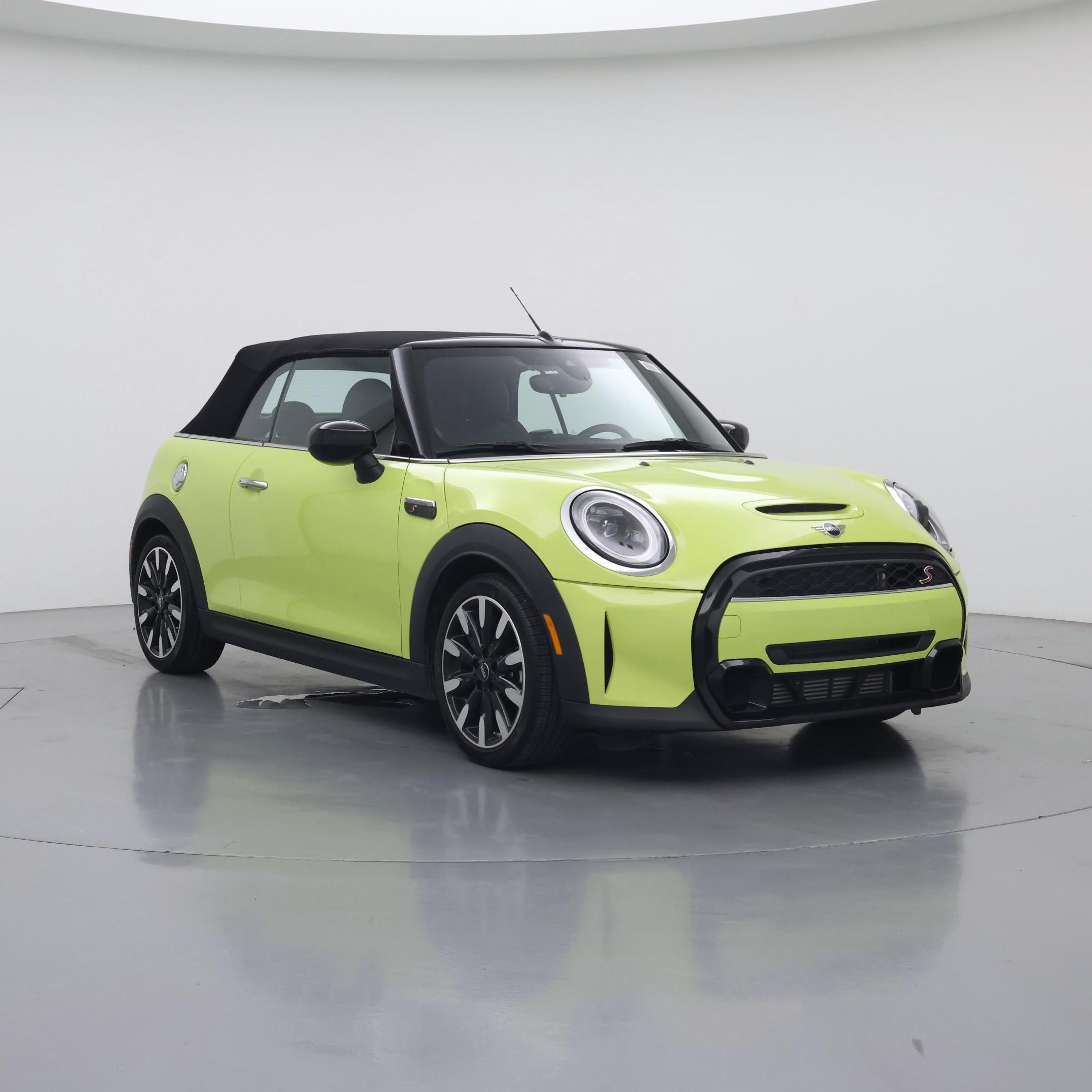 Yellow 2022 MINI Cooper S Convertible FWD Convertible Front-Wheel Drive Automatic