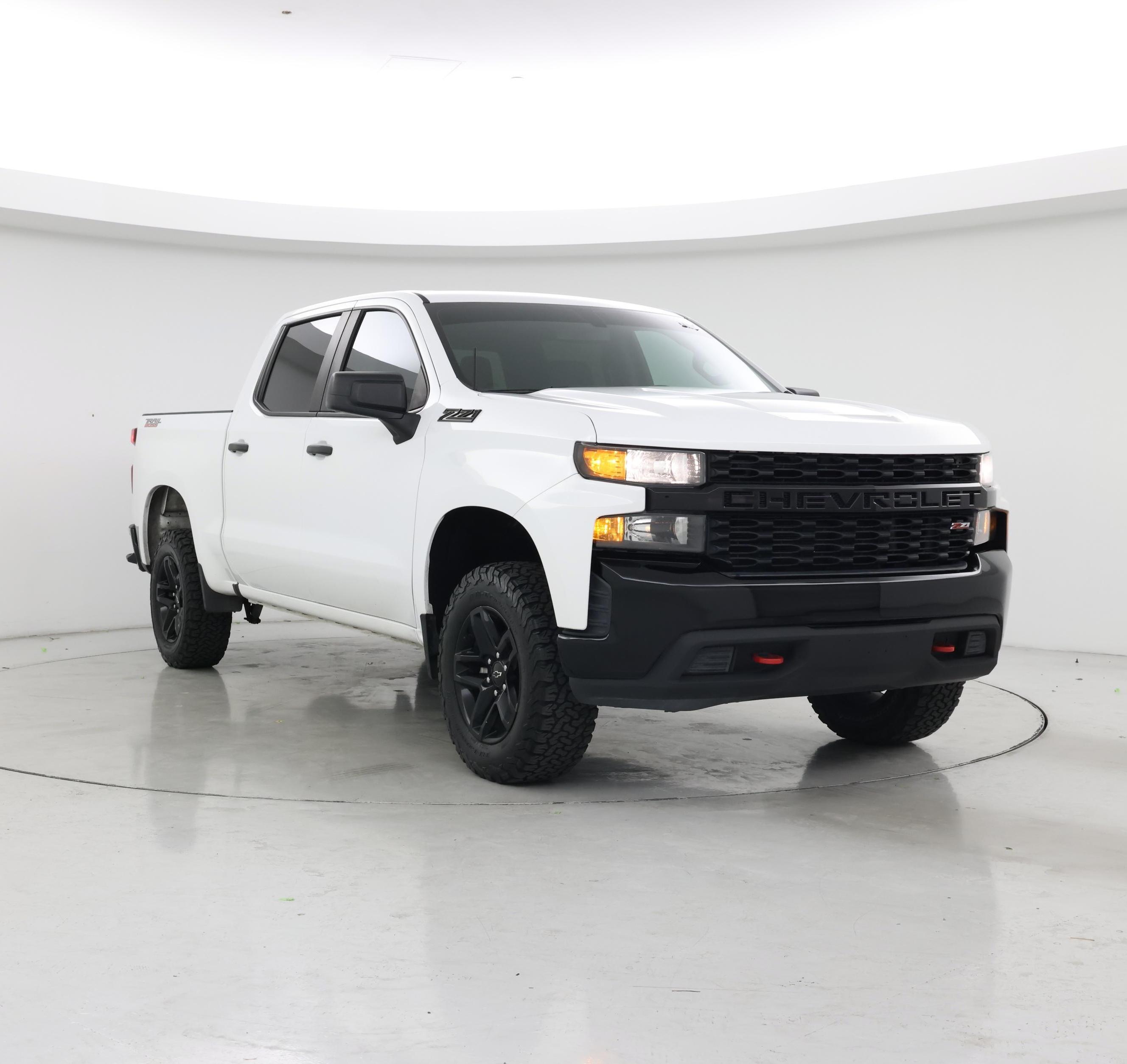 White 2019 Chevrolet Silverado 1500 Pickup Truck Four-Wheel Drive Automatic