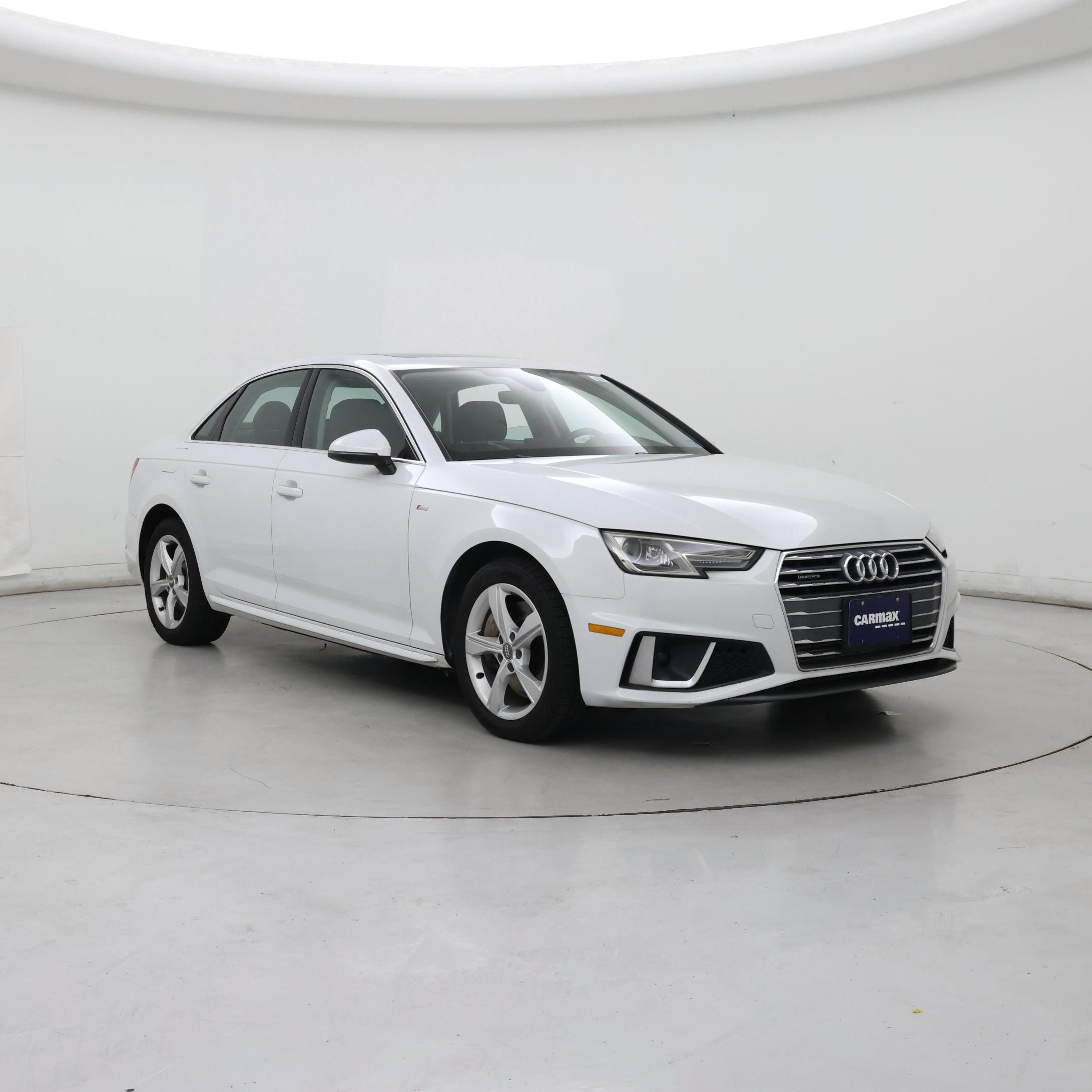 White 2019 Audi A4 quattro Premium Plus 45 TFSI Sedan All-Wheel Drive Automatic