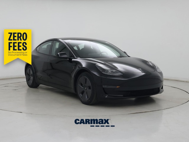 Black 2022 Tesla Model 3 Sedan Rear-Wheel Drive Automatic