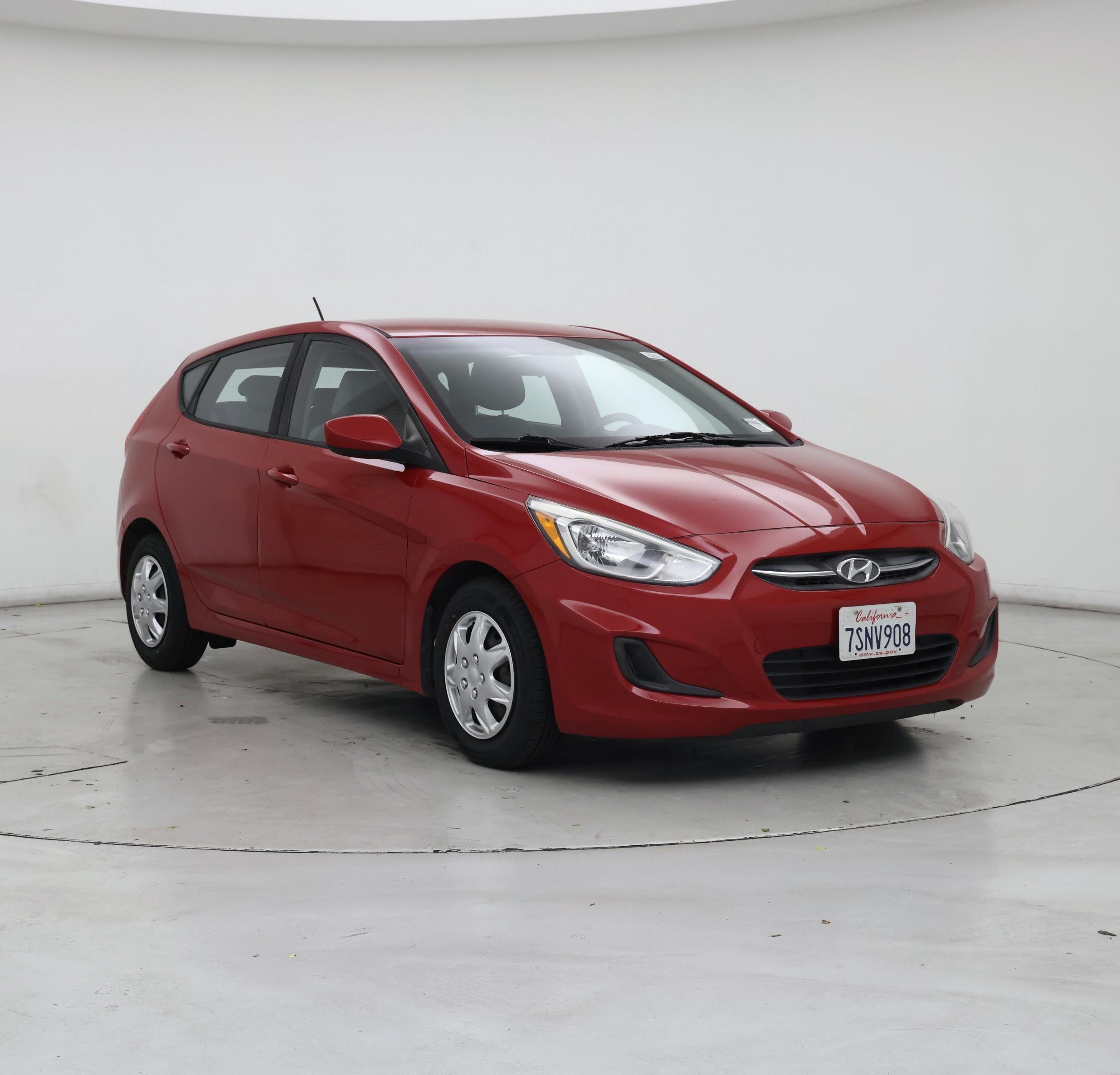 Red 2016 Hyundai Accent Hatchback Front-Wheel Drive Automatic