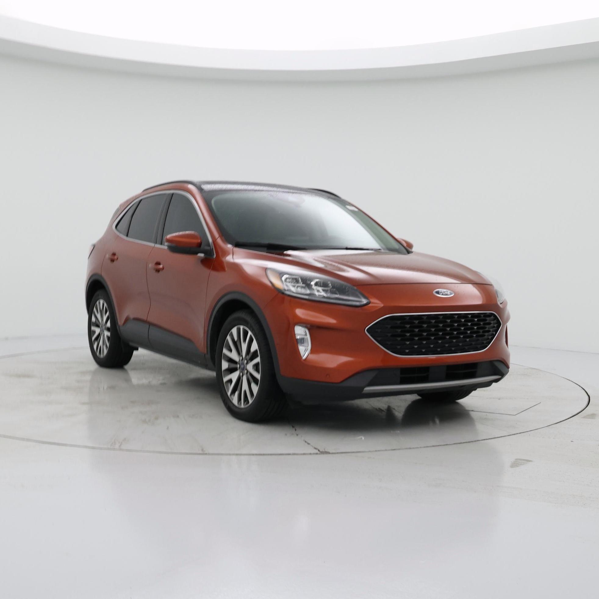 Orange 2020 Ford Escape Hybrid Titanium AWD SUV / Crossover All-Wheel Drive Automatic
