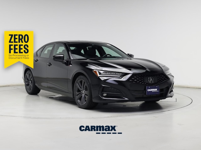 Black 2022 Acura TLX SH-AWD with A-Spec Package Sedan All-Wheel Drive Automatic