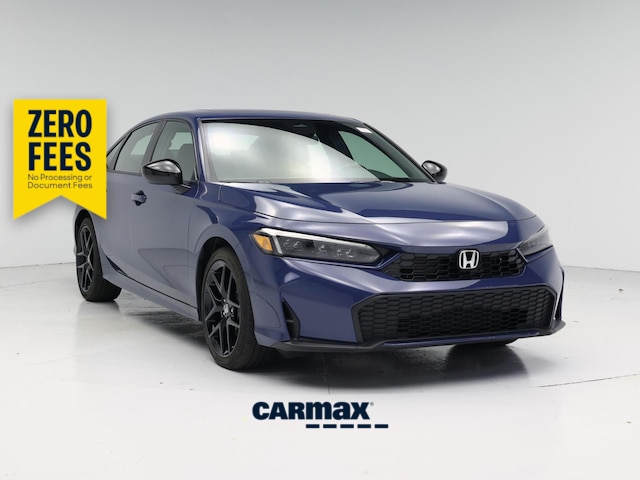 Blue 2025 Honda Civic Hybrid Sport Sedan FWD Sedan Front-Wheel Drive Automatic