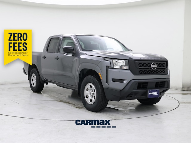 Gray 2022 Nissan Frontier S Crew Cab 4WD Pickup Truck Four-Wheel Drive Automatic
