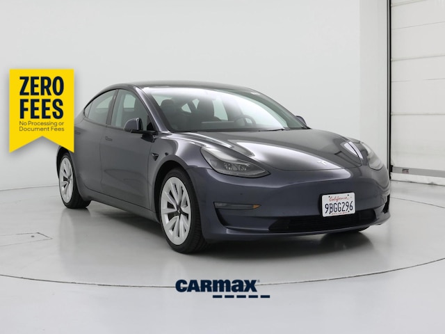 Gray 2022 Tesla Model 3 Long Range AWD Sedan All-Wheel Drive Automatic