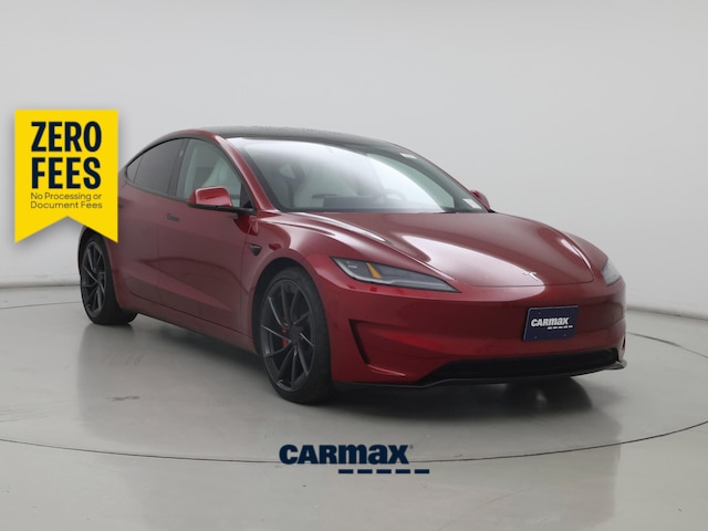 Red 2025 Tesla Model 3 Performance AWD Sedan All-Wheel Drive Automatic
