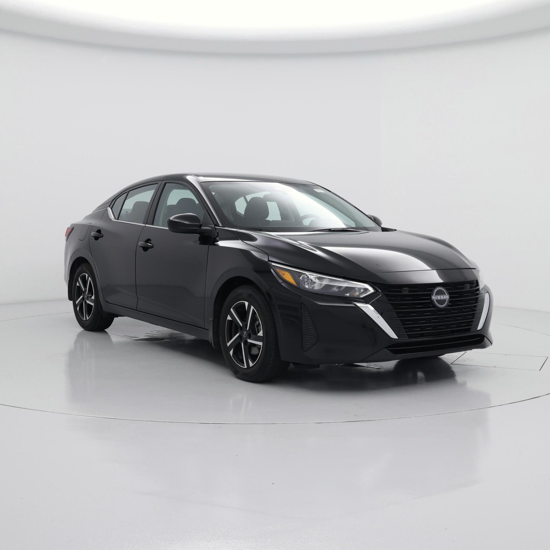 Black 2025 Nissan Sentra SV FWD Sedan Front-Wheel Drive Automatic