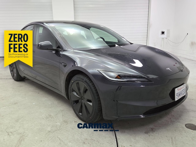 Gray 2025 Tesla Model 3 Long Range RWD Sedan Rear-Wheel Drive Automatic