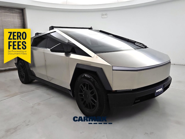 Silver 2024 Tesla Cybertruck Pickup Truck All-Wheel Drive Automatic