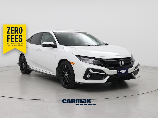 White 2021 Honda Civic Hatchback Sport Touring FWD Hatchback Front-Wheel Drive Automatic