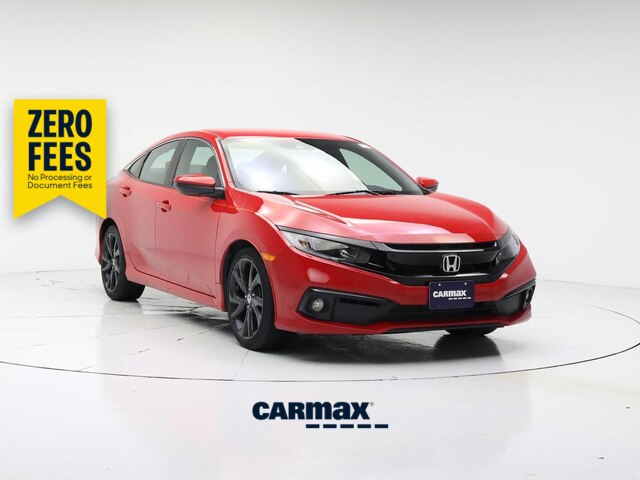 Red 2019 Honda Civic Sport FWD Sedan Front-Wheel Drive Automatic