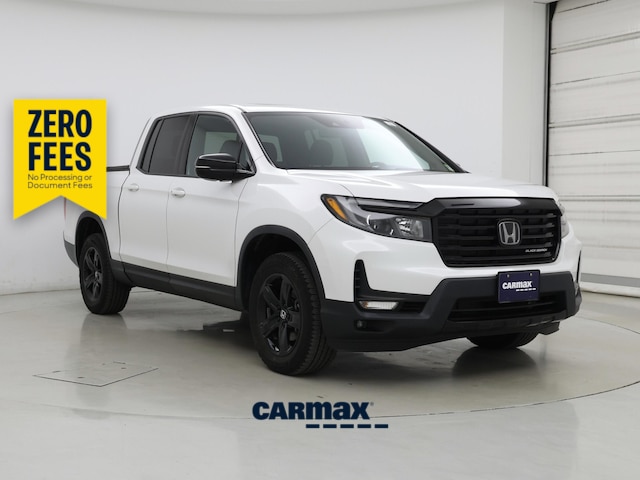White 2023 Honda Ridgeline Black Edition AWD Pickup Truck All-Wheel Drive Automatic