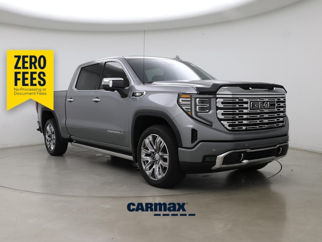 Silver 2024 GMC Sierra 1500 Denali Crew Cab 4WD Pickup Truck Four-Wheel Drive Automatic