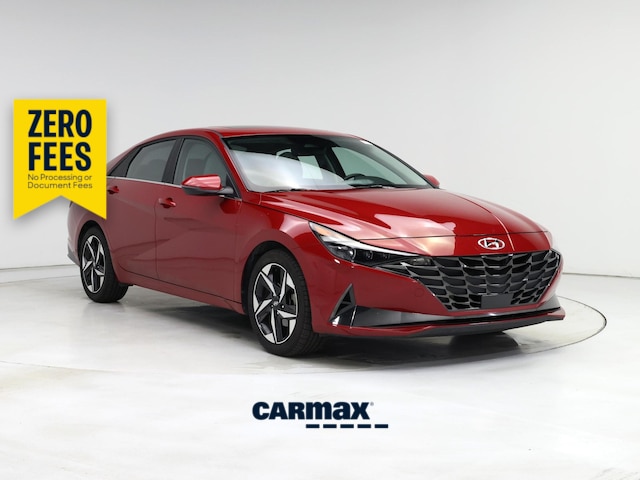 Red 2023 Hyundai Elantra Hybrid Sedan Front-Wheel Drive Automatic