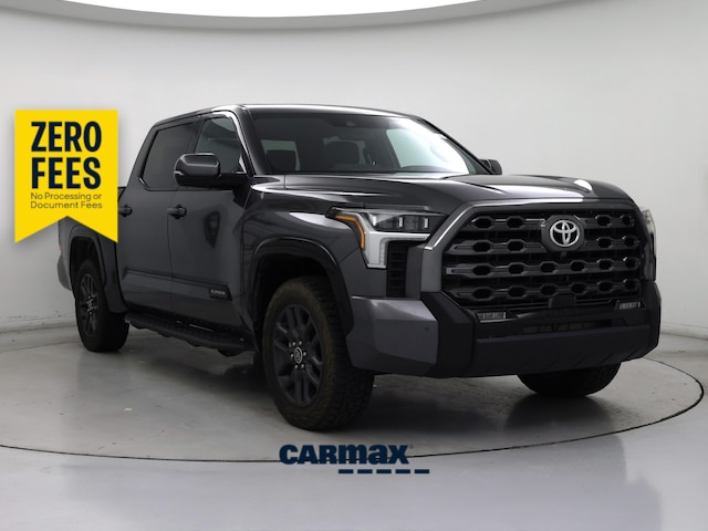 Black 2023 Toyota Tundra Platinum CrewMax Cab 4WD Pickup Truck Four-Wheel Drive Automatic